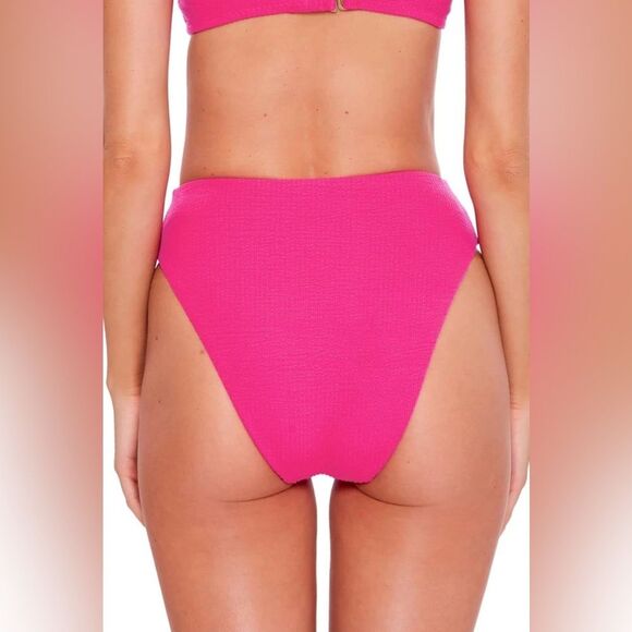 BECCA by Rebecca Virtue Pucker Up Danielle High-Cut Bikini Bottoms Size Large - Picture 2 of 9